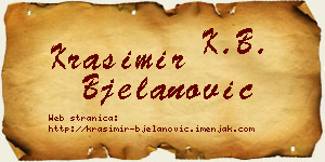 Krasimir Bjelanović vizit kartica
